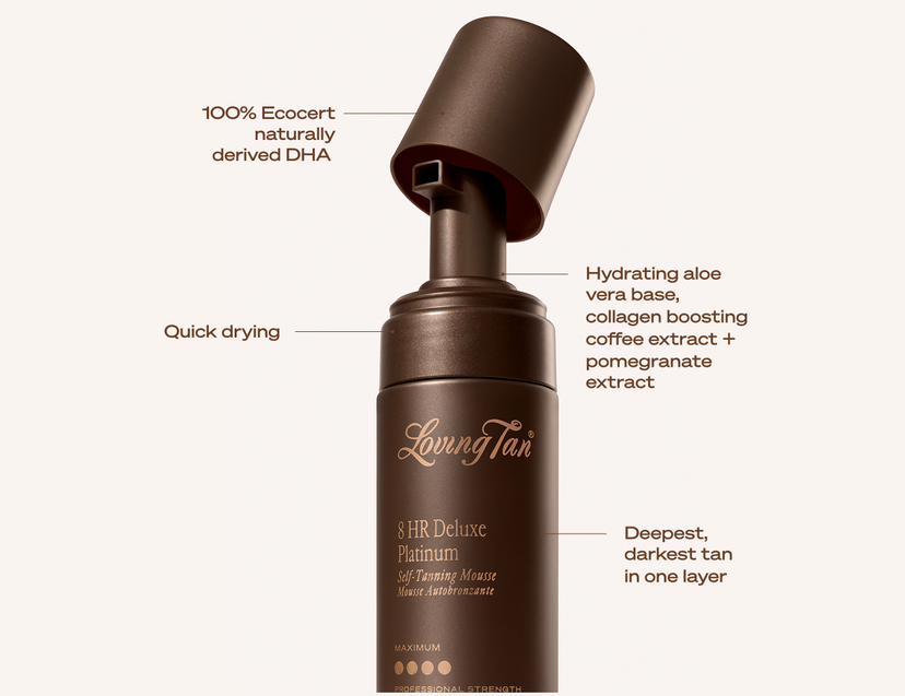 FAQ Banner of 8 HR Deluxe Platinum Self-Tanning Mousse 200ml